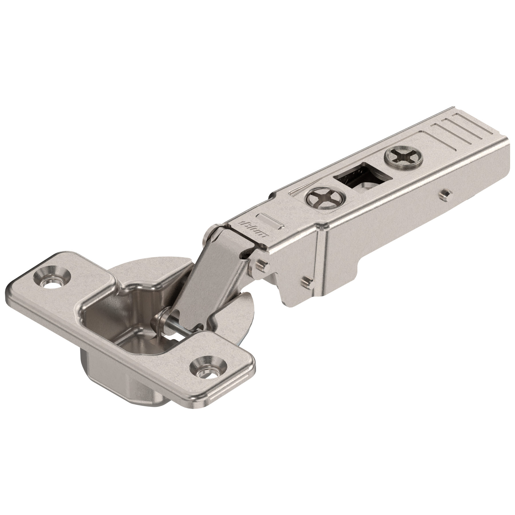 CLIP top 95° thick door hinges Free swinging Full O/L Nickel