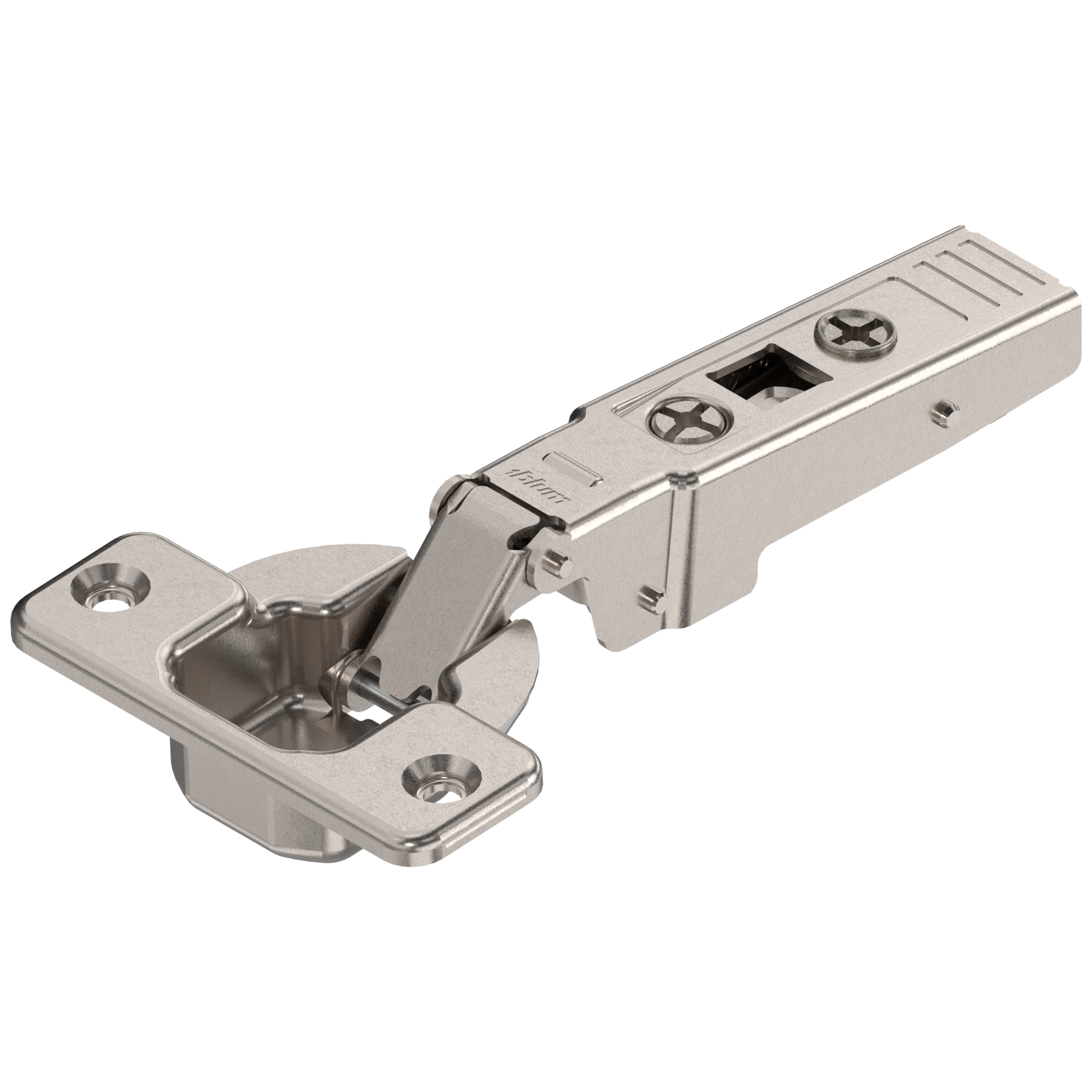 CLIP top 95° thick door hinges Self closing Full O/L Nickel