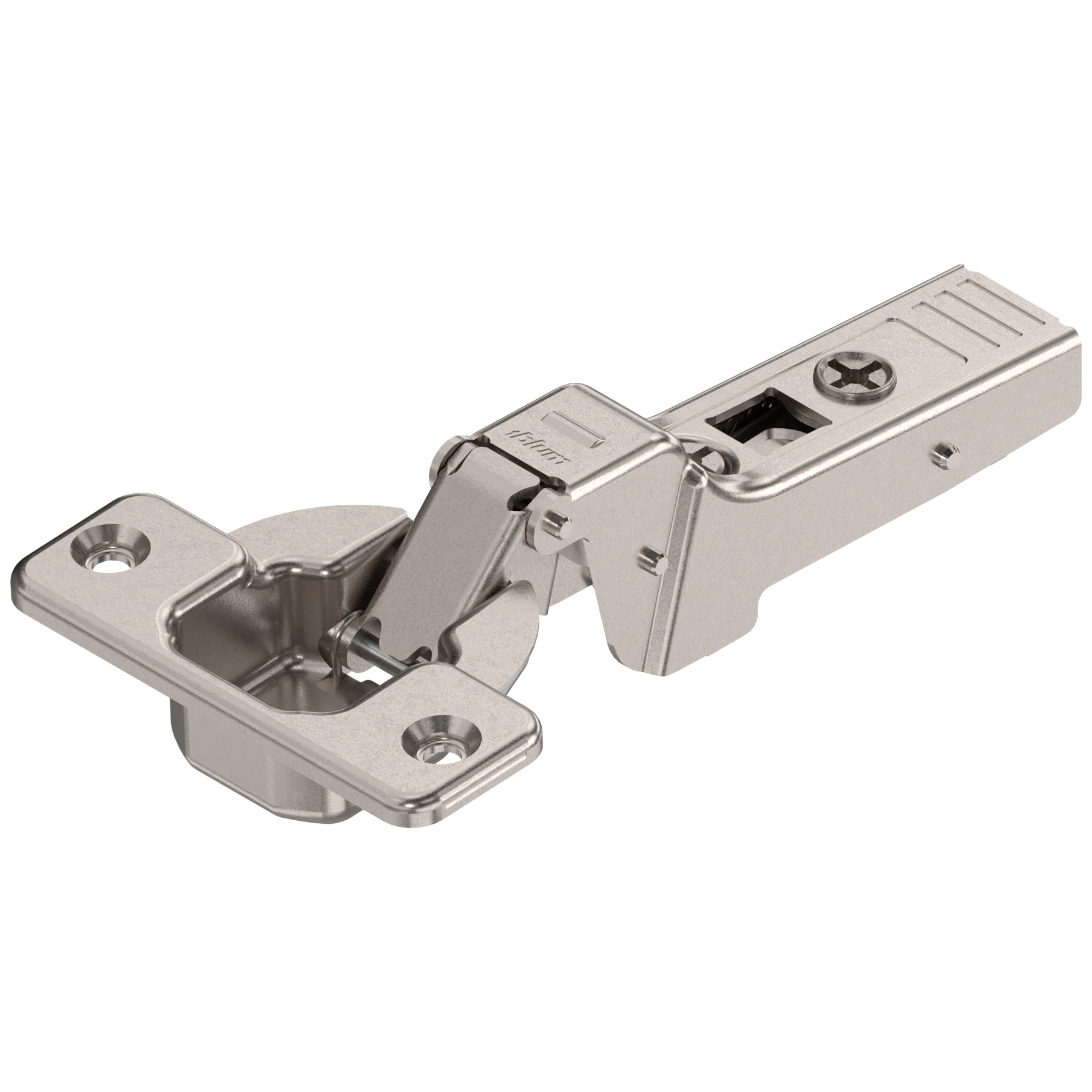 CLIP top 95° thick door hinges Self closing Half O/L Nickel
