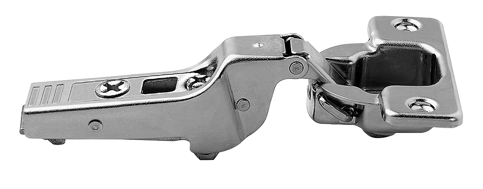 CLIP top 95° thick door hinges Self closing Half O/L Nickel