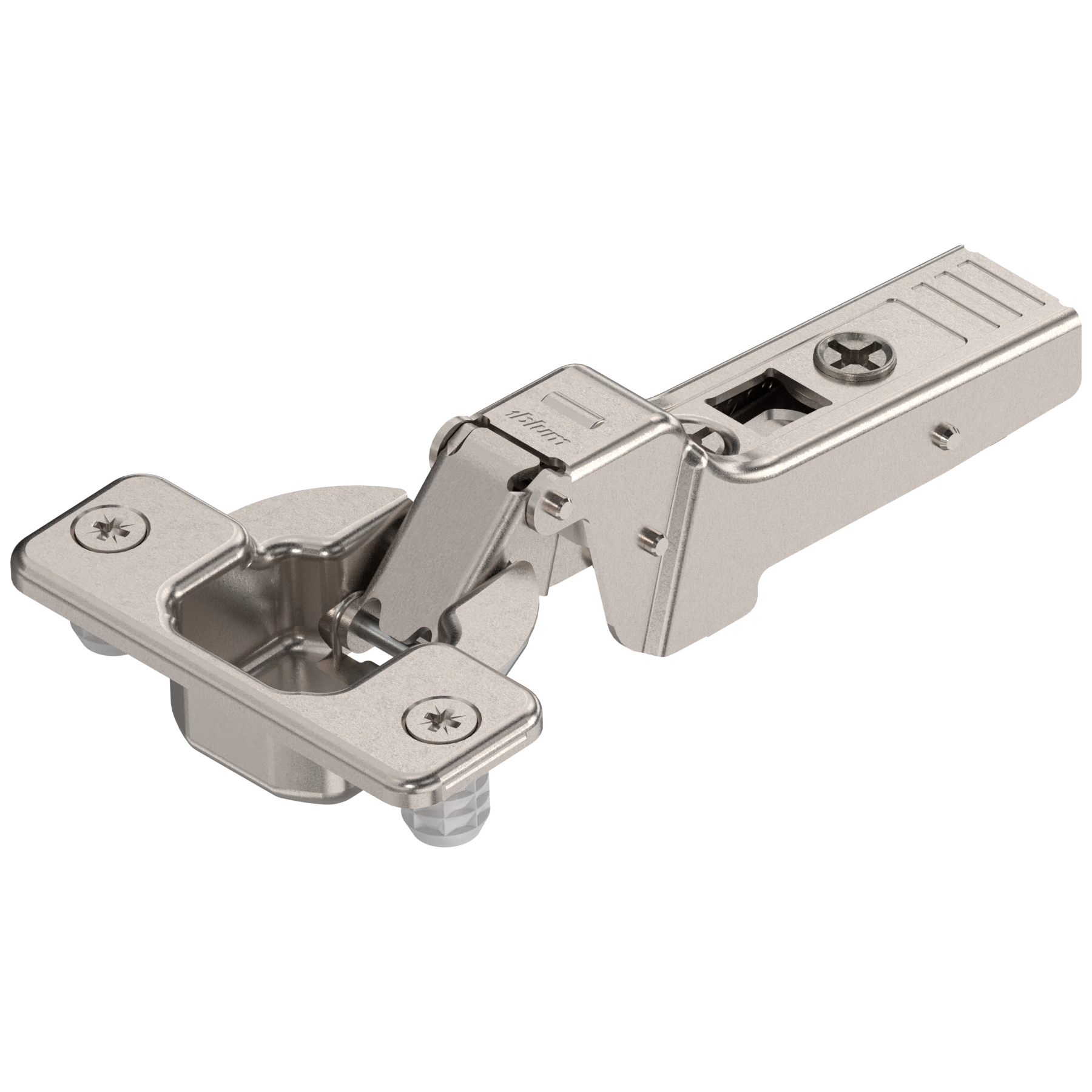 CLIP top 95° thick door hinges Self closing Half O/L Nickel