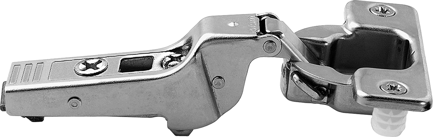 CLIP top 95° thick door hinges Self closing Half O/L Nickel