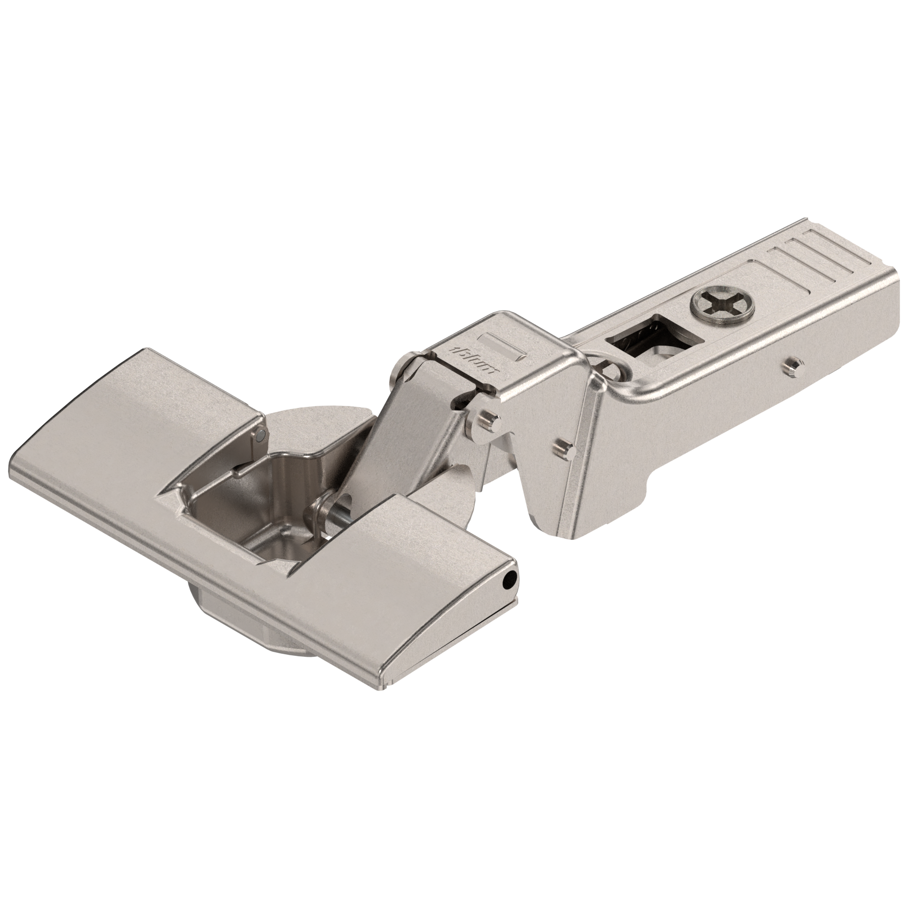CLIP top 95° thick door hinges Self closing Half O/L Nickel