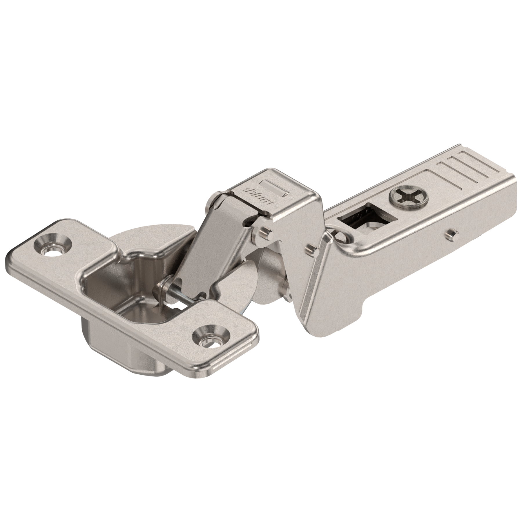 CLIP top 95° thick door hinges Self closing Inset Nickel