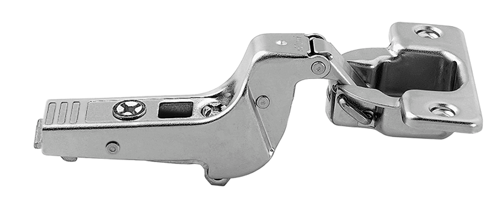 CLIP top 95° thick door hinges Self closing Inset Nickel