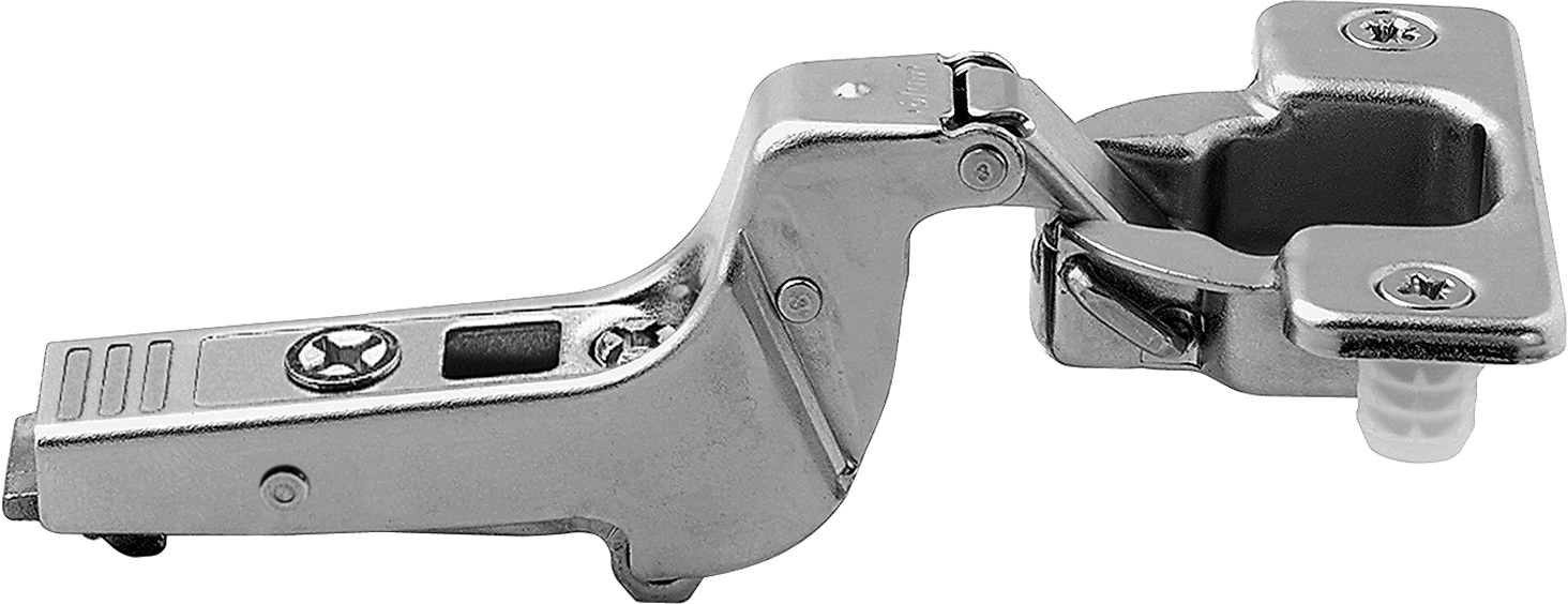 CLIP top 95° thick door hinges Self closing Inset Nickel
