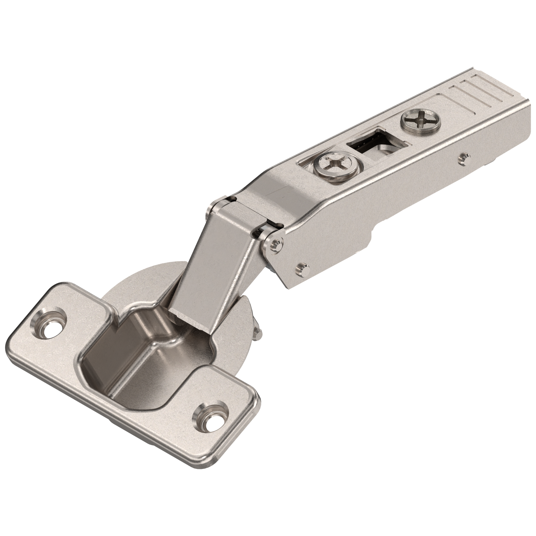 CLIP top 120°+ hinges Self closing Full O/L Nickel
