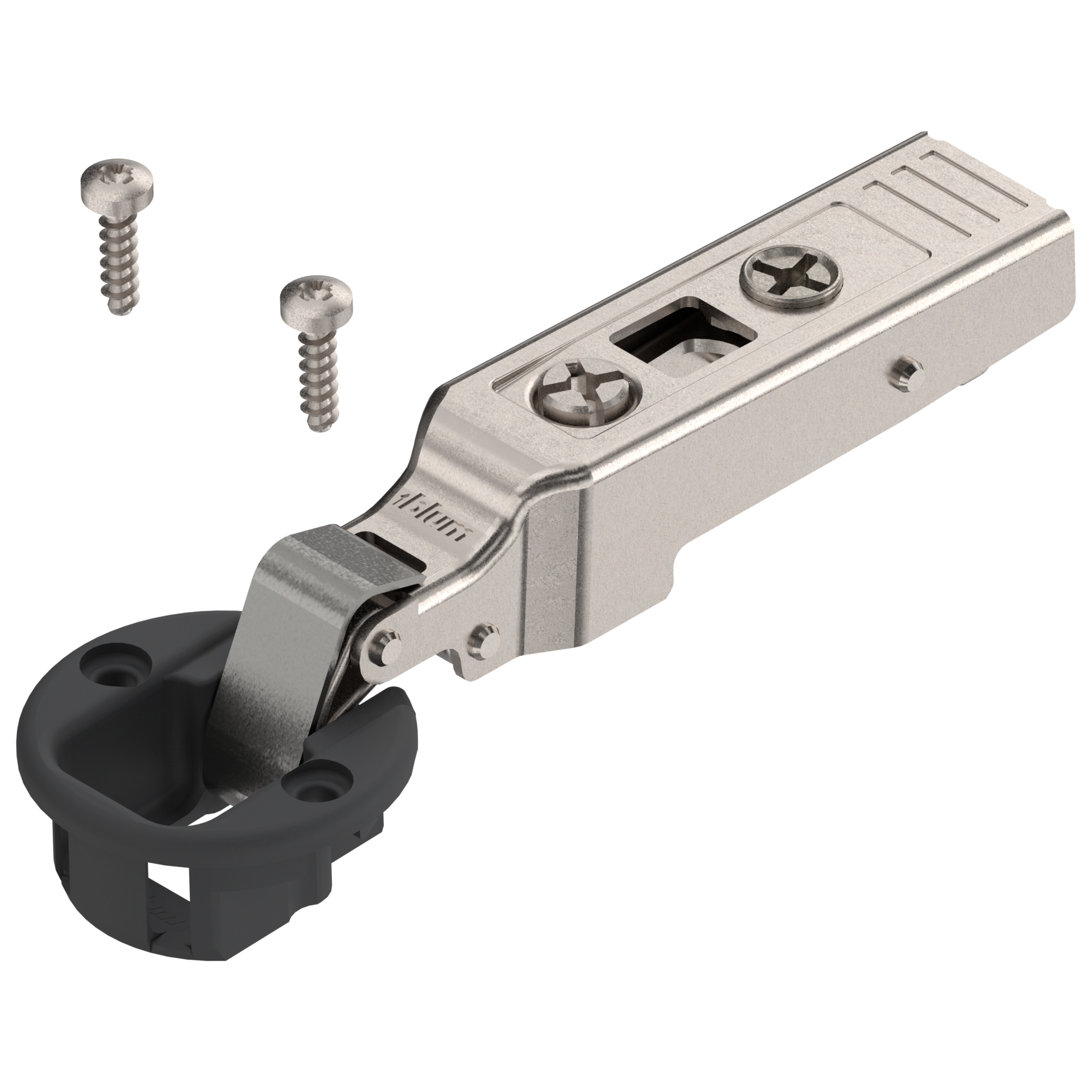 CLIP top hinges - special applications 95° Glass door hinges - self closing Full O/L Black/Nickel