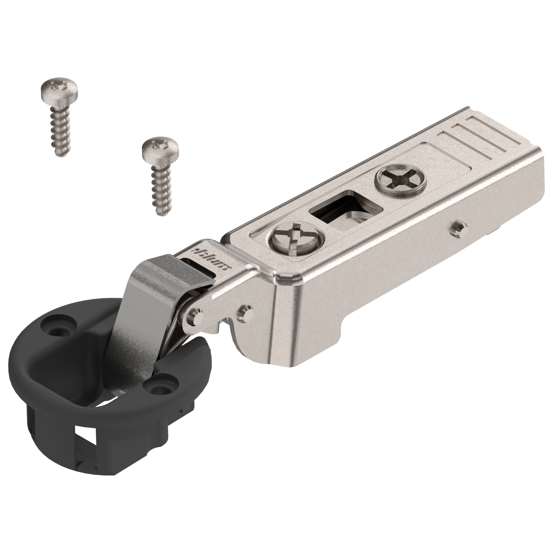 CLIP top hinges - special applications 95° Glass door hinges - self closing Half O/L Black/Nickel