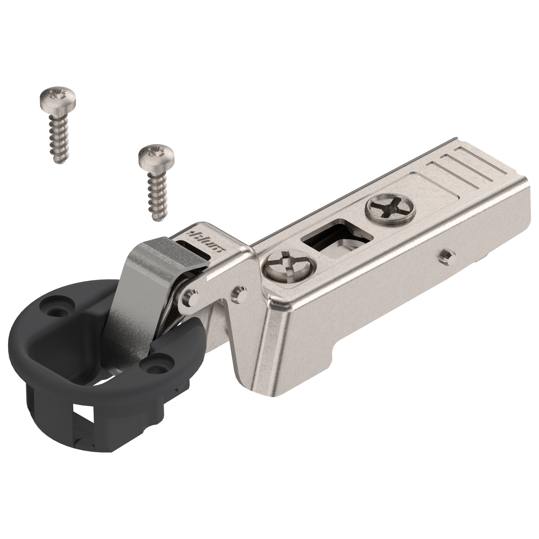 CLIP top hinges - special applications 95° Glass door hinges - self closing Inset Black/Nickel