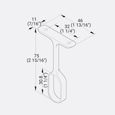 Center Support tube chrome finish