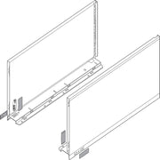 LEGRABOX 770F series (241mm) - drawer profile Ident 22'' Orion Grey Matte