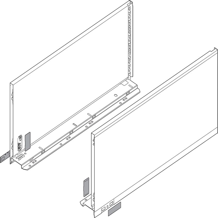 LEGRABOX 770F series (241mm) - drawer profile Ident 22'' Orion Grey Matte