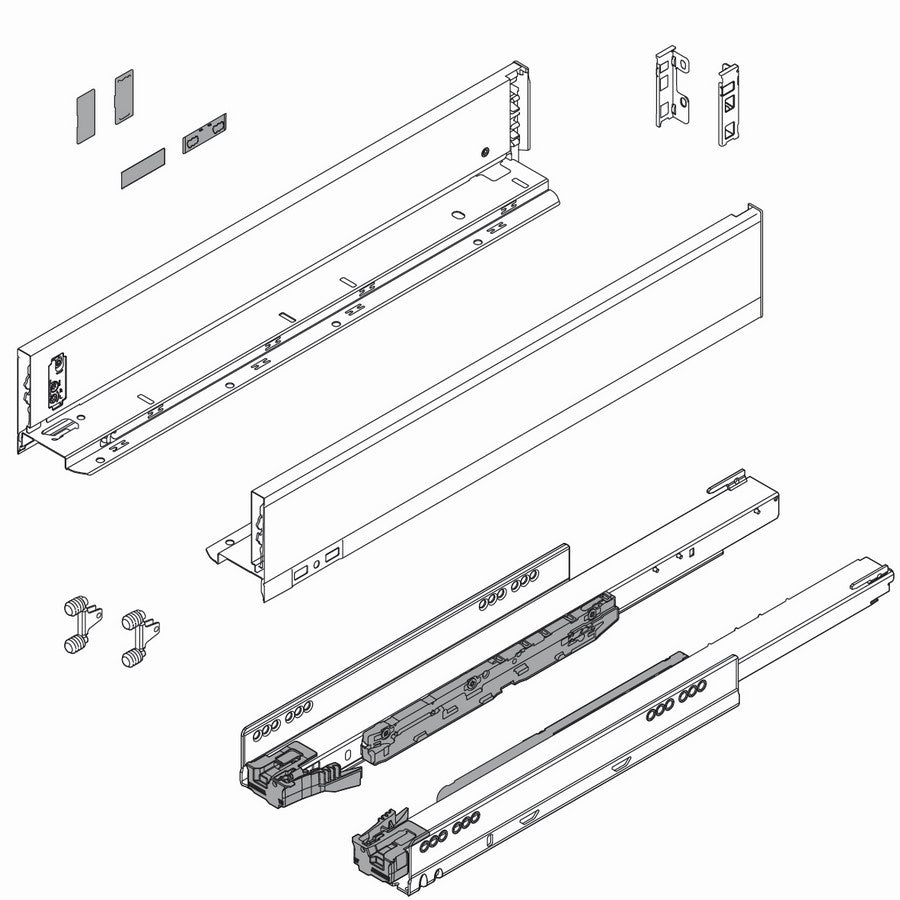 LEGRABOX C Height, Drawer Box Kit Orion Gray Blum 22"