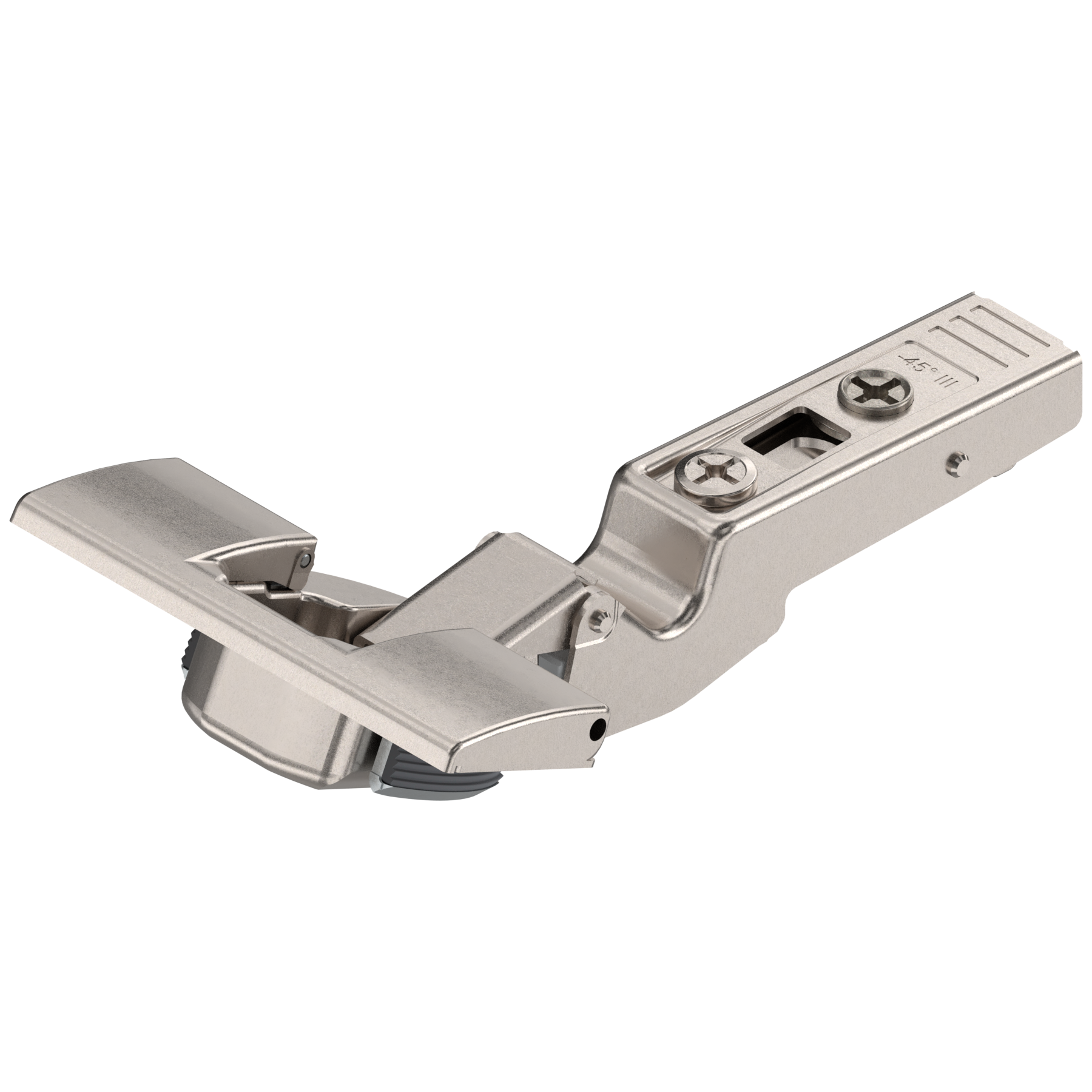 CLIP top hinges - special applications Angled hinges -45° Nickel