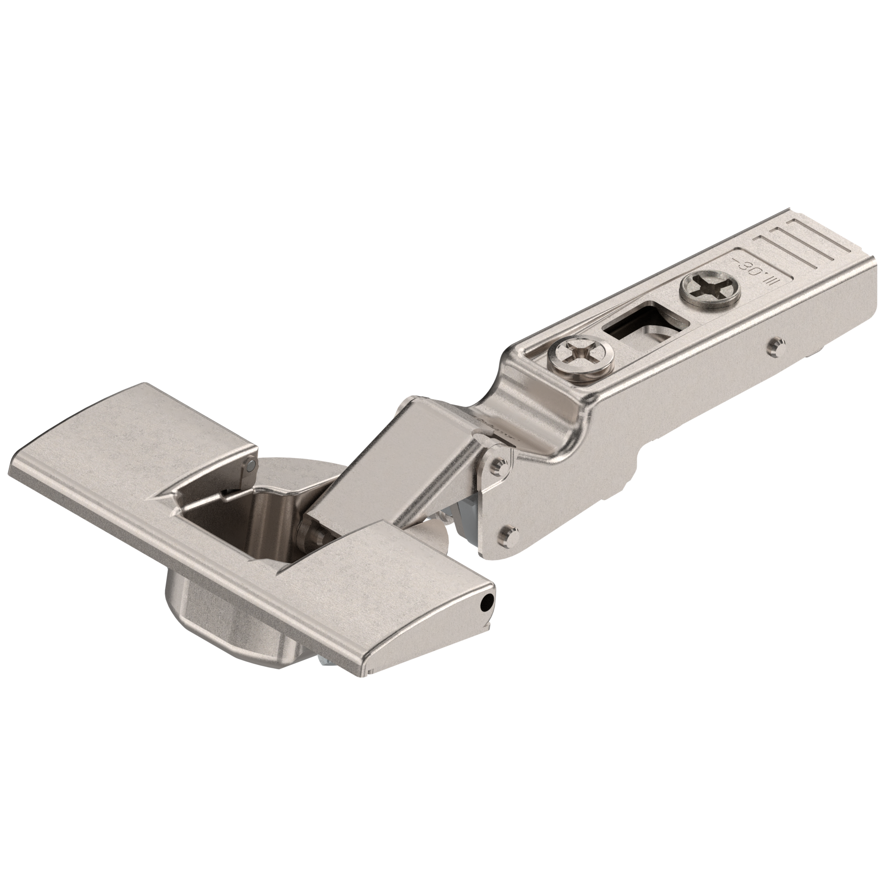 CLIP top hinges - special applications Angled hinges -30° Nickel