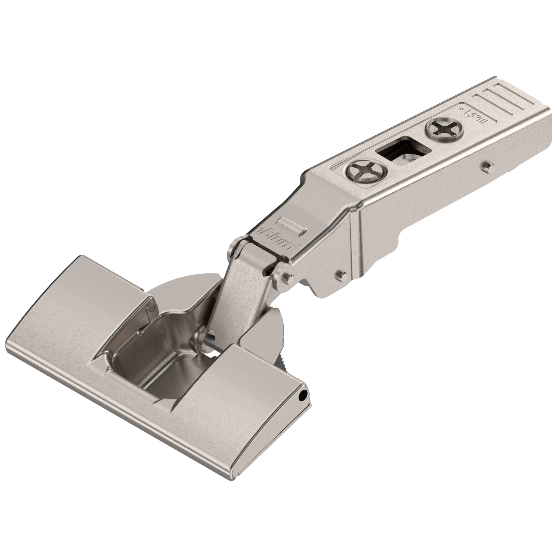 CLIP top hinges - special applications Angled hinges +15° Nickel
