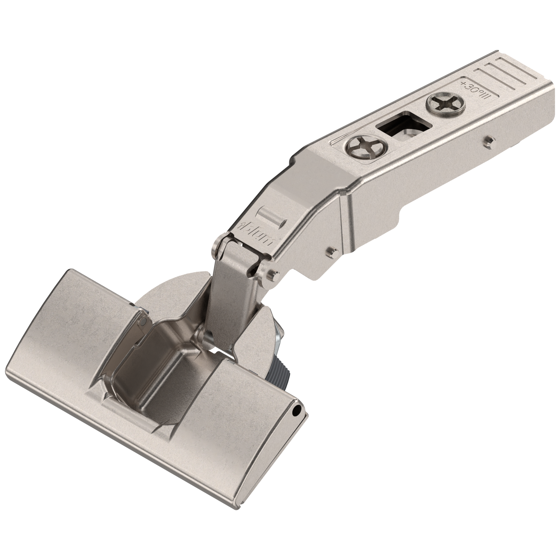 CLIP top hinges - special applications Angled hinges +30° III Nickel