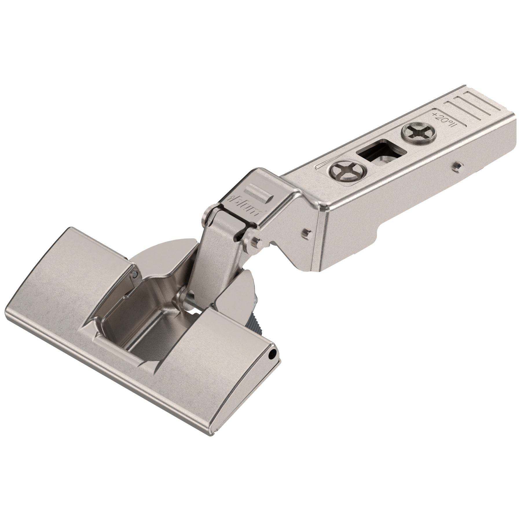 CLIP top hinges - special applications Angled hinges +20° Nickel