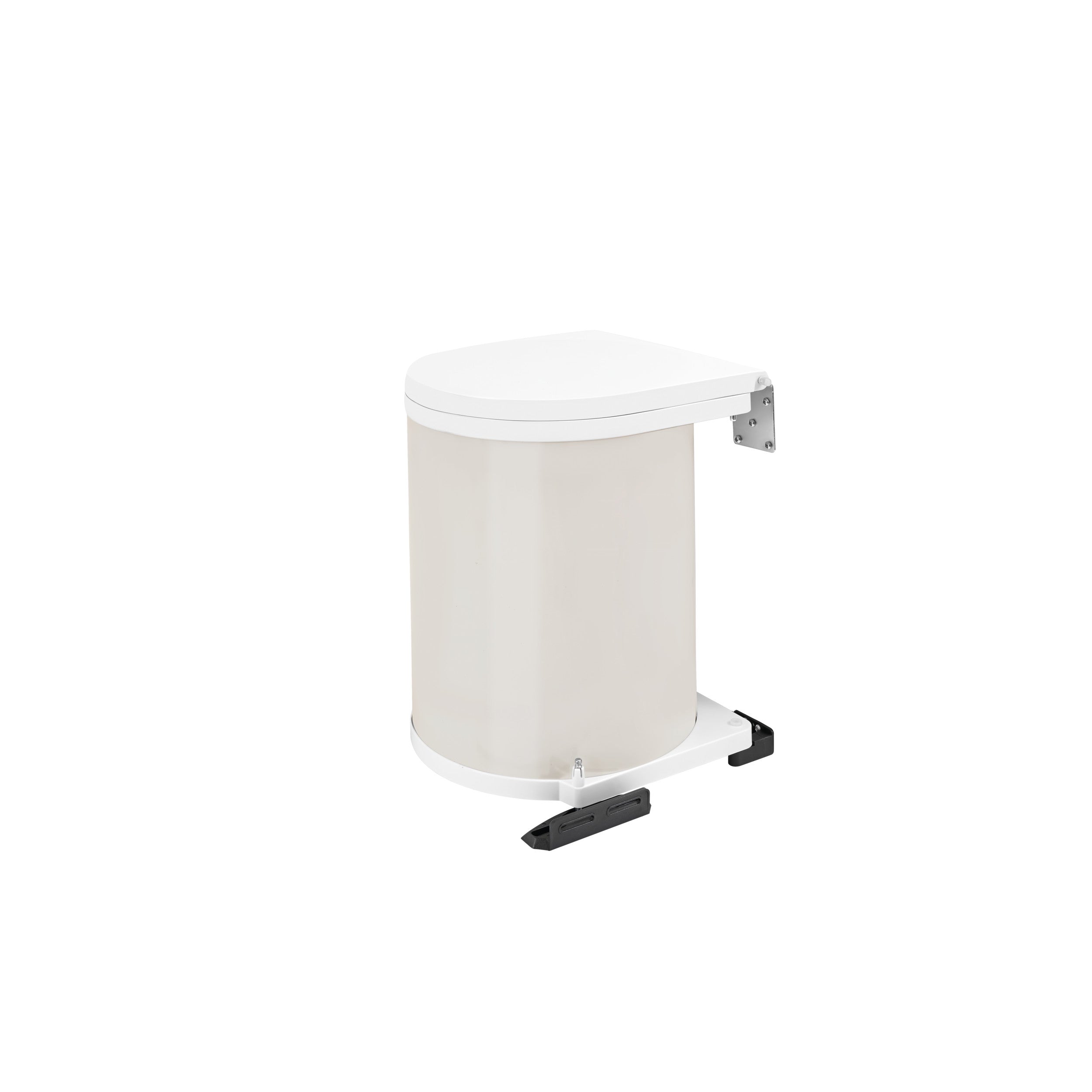 14 Liter Pivot Out Waste Container White  11 in (279 mm) W x 10.5 in (267 mm) D x 17.13 in (435 mm) H