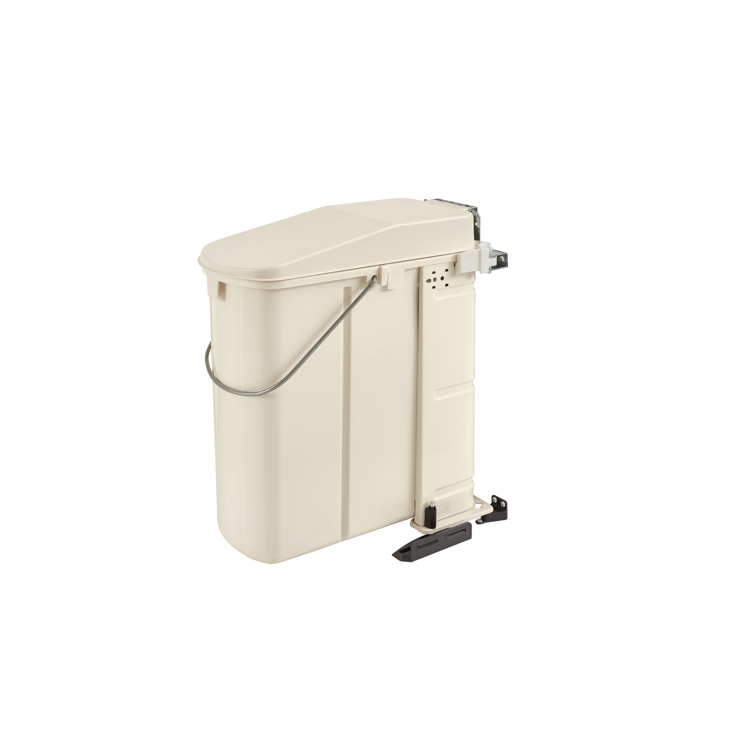 20 Liter Pivot-Out Waste Container Silver  15.75 in (400 mm) W x 7.25 in (184 mm) D x 18 in (457 mm) H