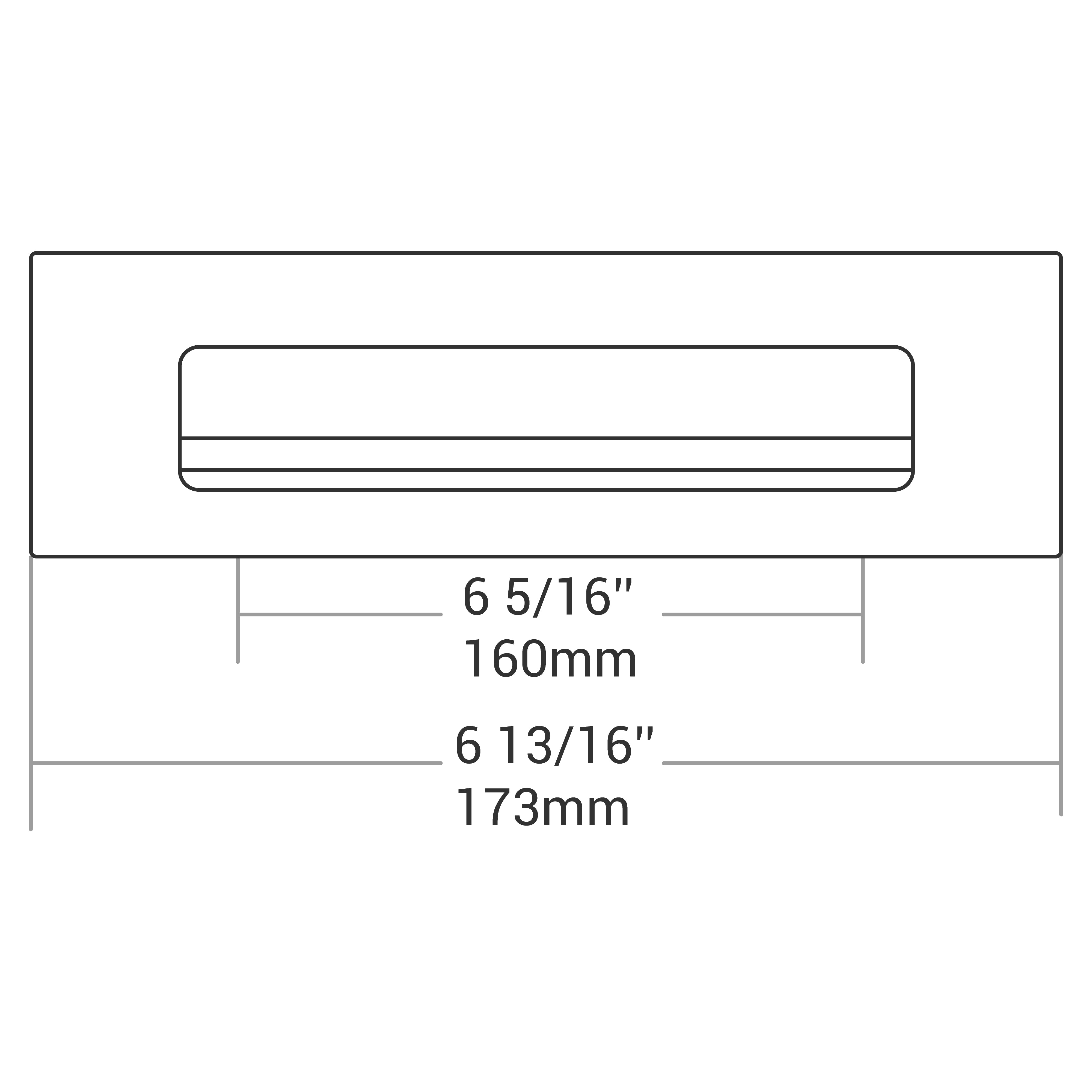 FLUSH HANDLE BRUSHED NICKEL 160MM