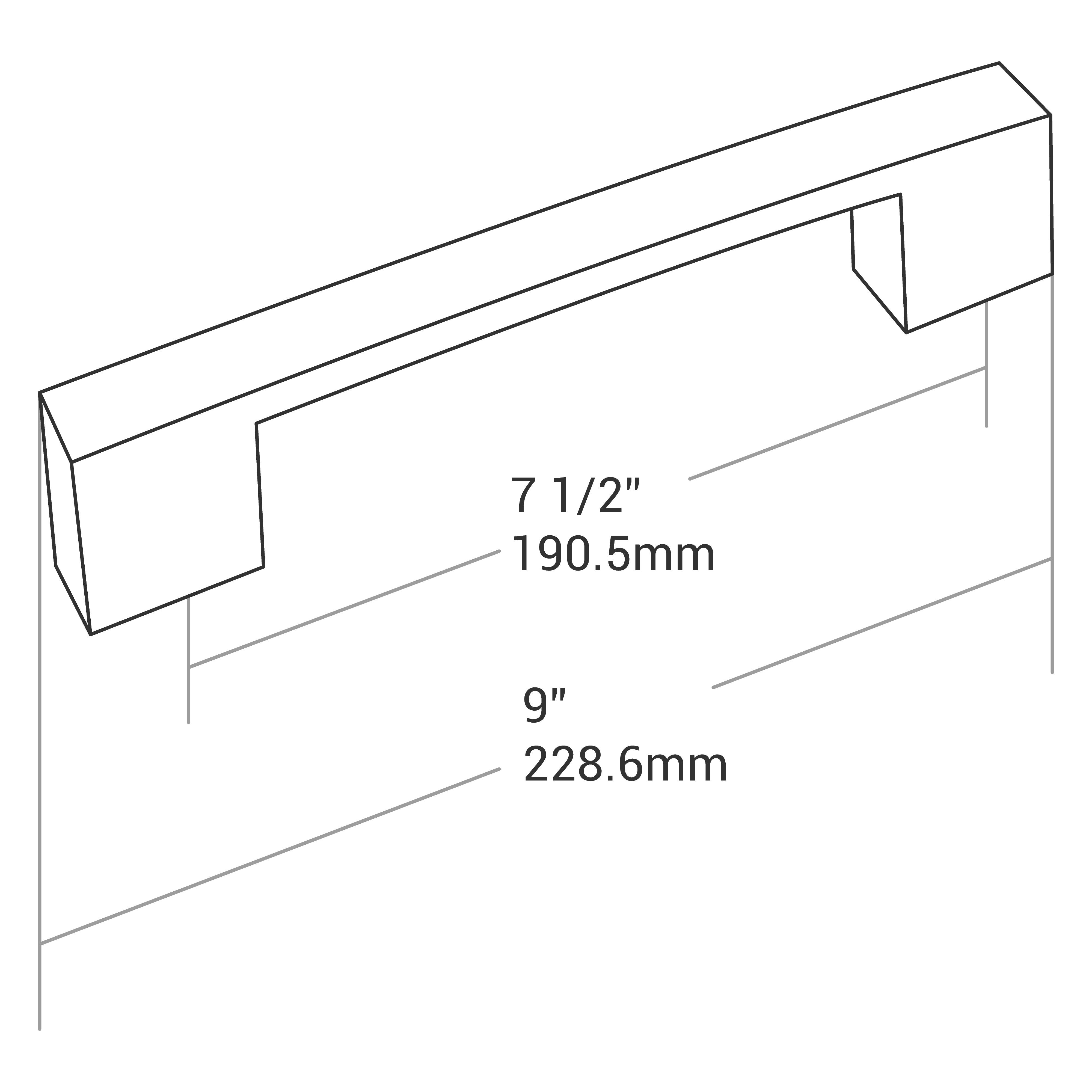 Handle 8655 Series C/C 7-1/2" O/A 9"