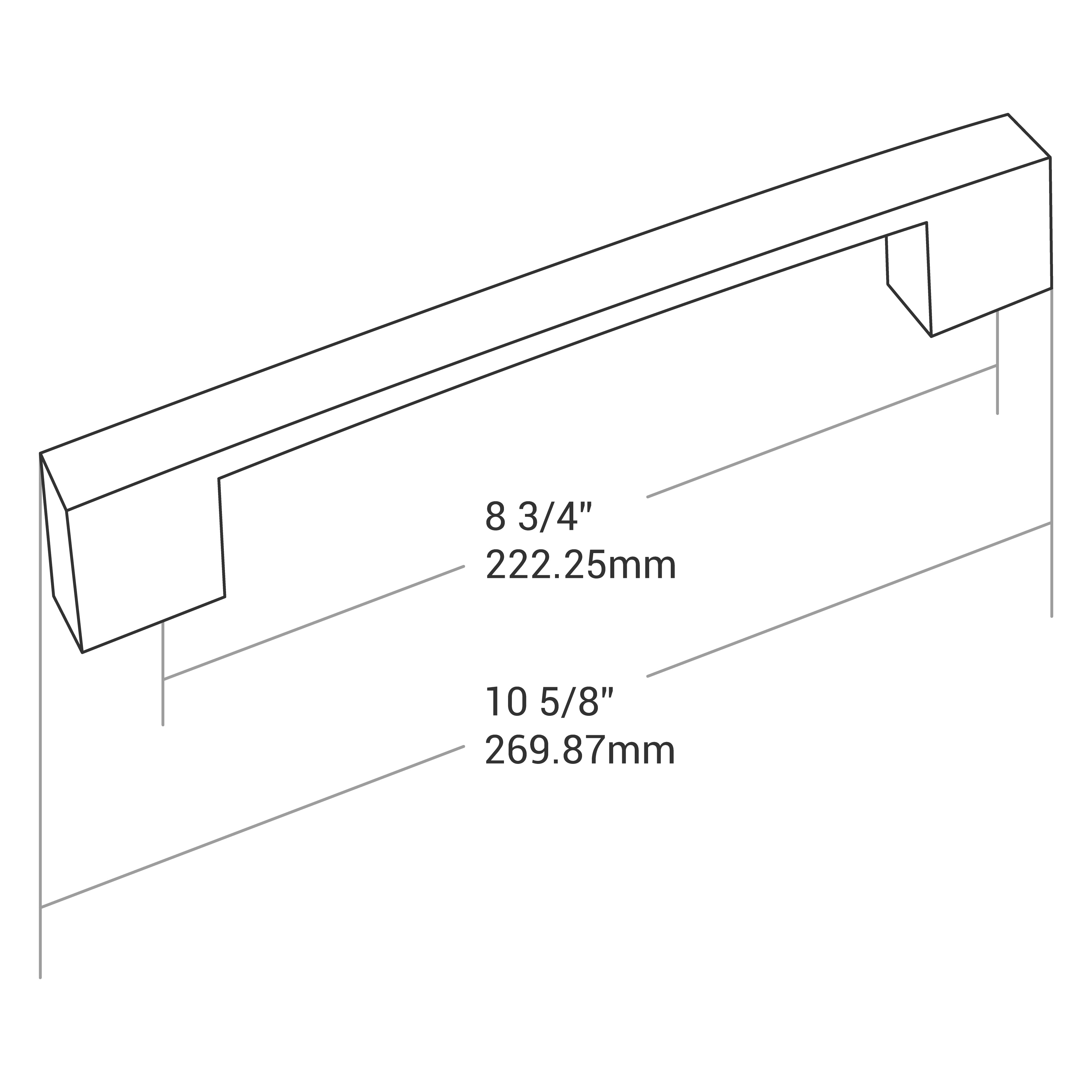 Handle 8655 Series C/C 8-3/4" O/A 10-5/8"