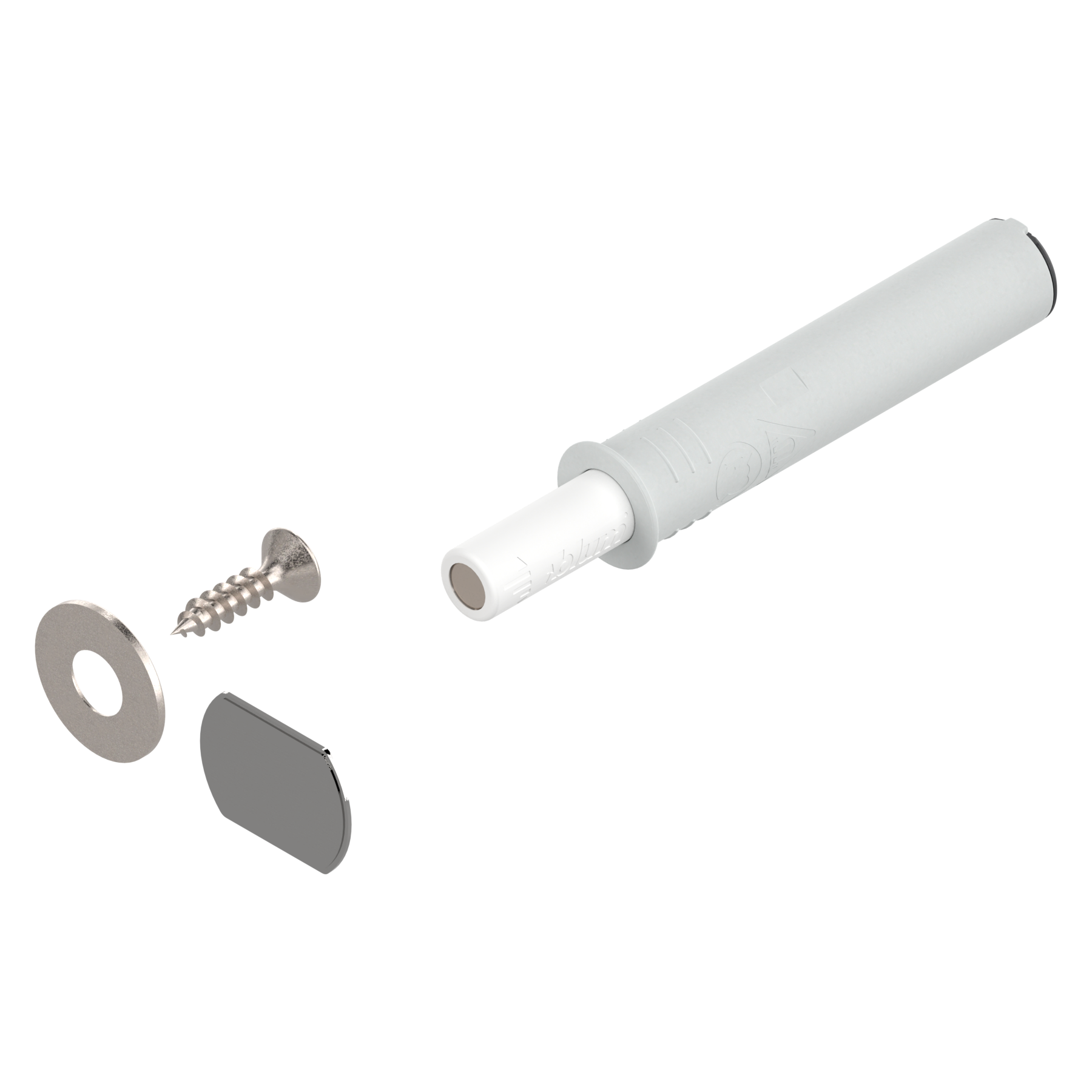 TIP-ON for doors - depth adjustable Std. door R7036 Platinum-Grey V1R736