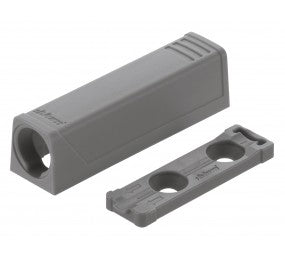TIP-ON for doors - depth adjustable Adapter plates In-line R7036 Platinum-Grey
