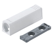 TIP-ON for doors - depth adjustable Adapter plates In-line Silk White