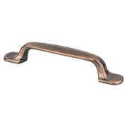 Euro Moderno 96mm CC Brushed Antique Copper Pull
