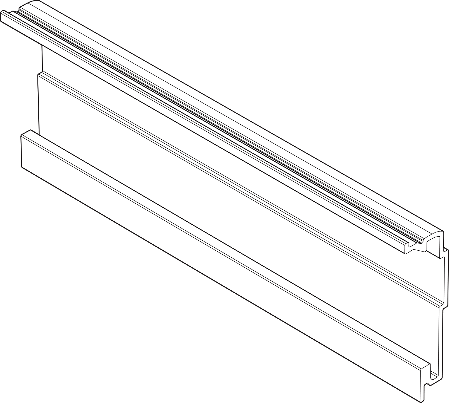 SERVO-DRIVE mounting components Horz. profile Unfinished