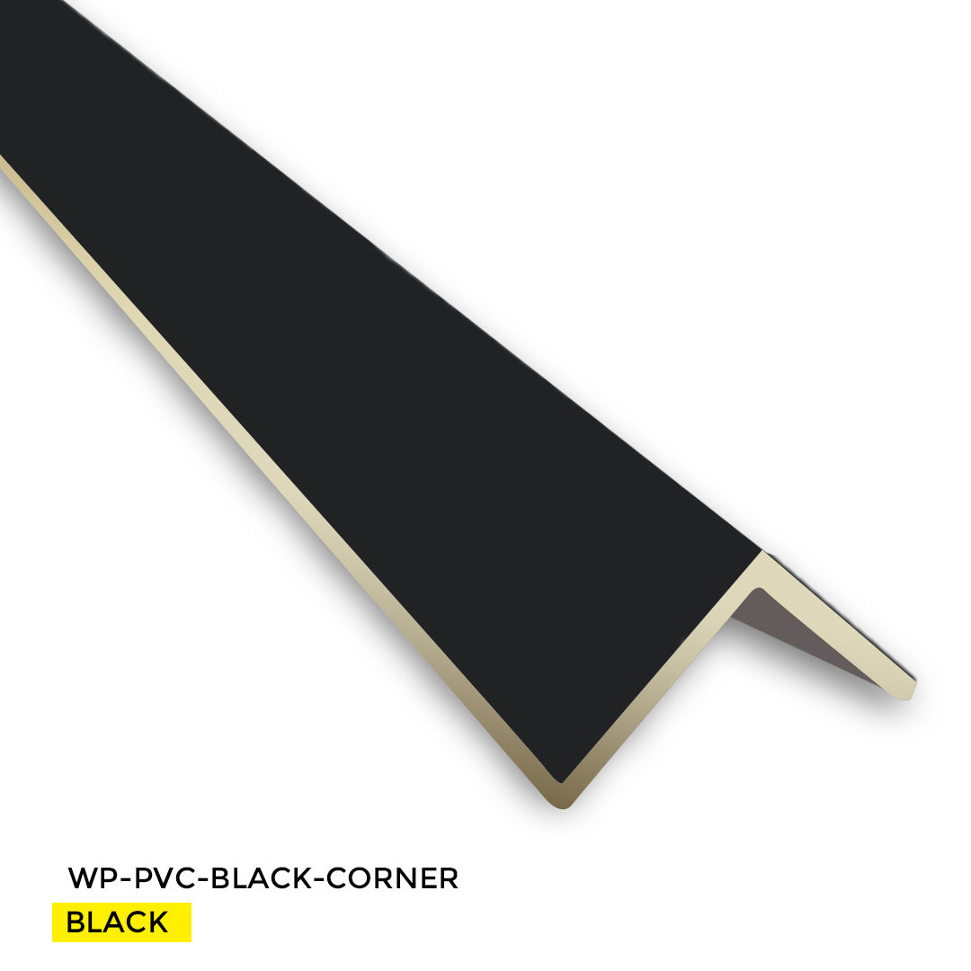 CORNER WALL PANE 1"X1"X 9FT - BLACK