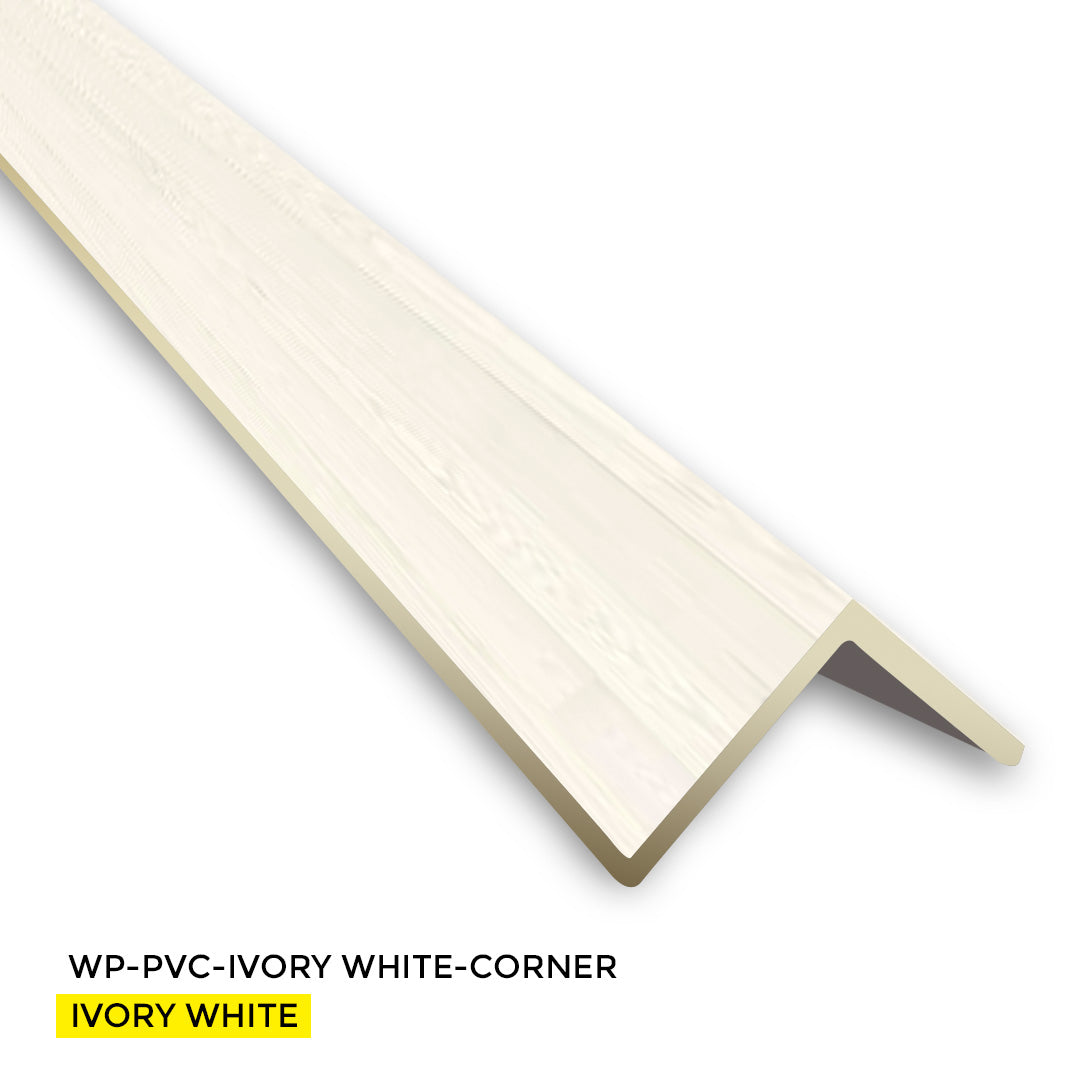 CORNER WALL PANEL 1"X1"X 9FT - IVORY WHITE