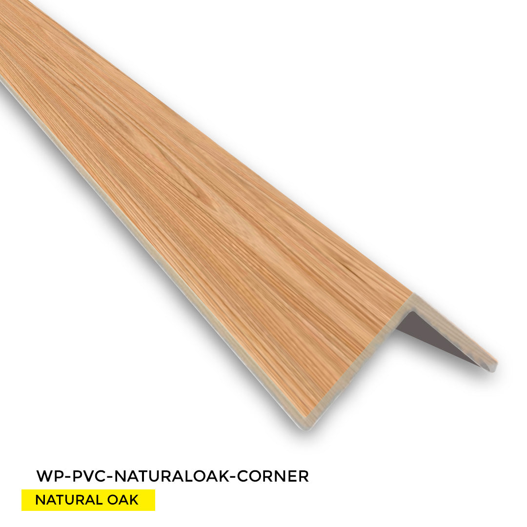 CORNER WALL PANEL 1"X1"X 9FT - NATURAL OAK