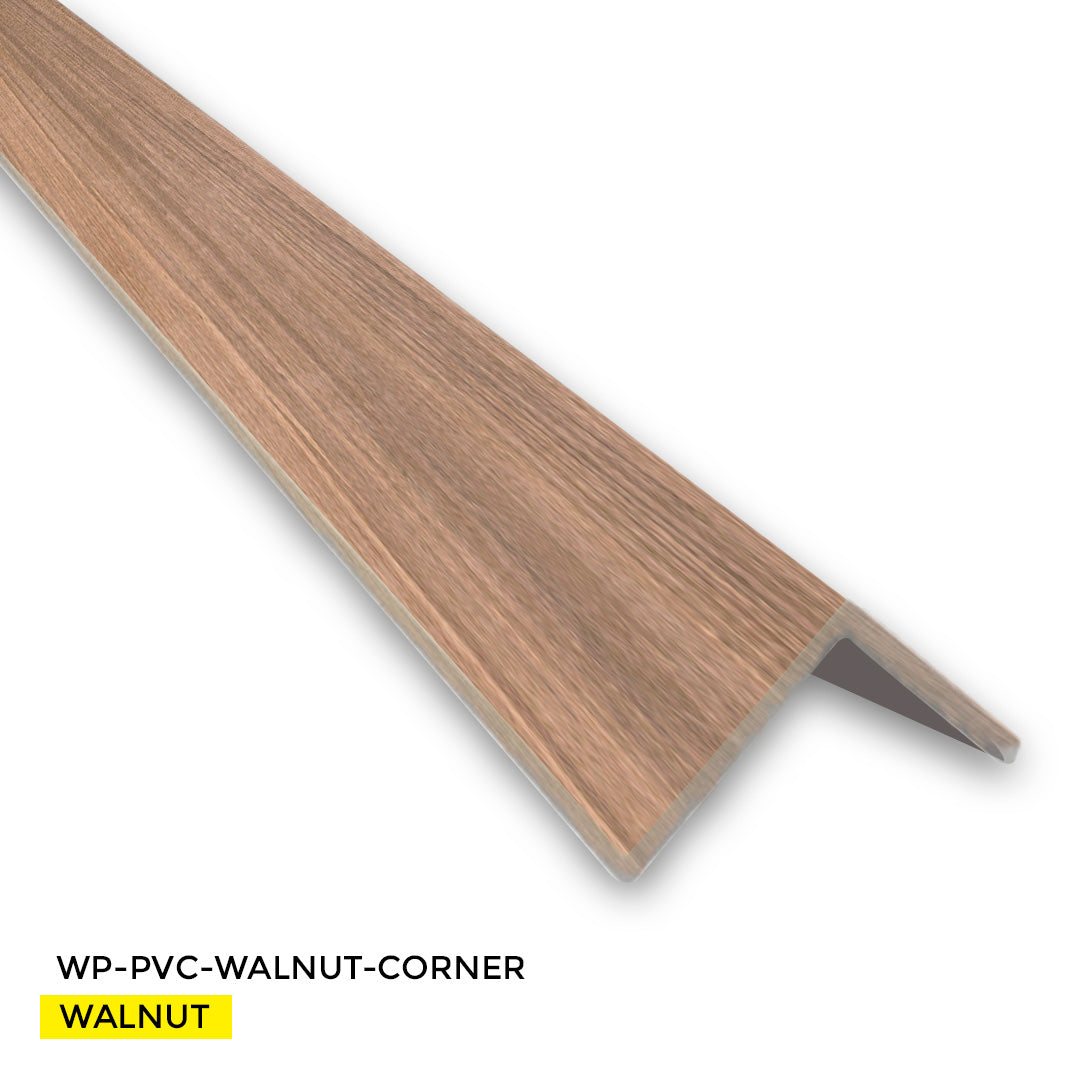 CORNER WALL PANEL 1"X1"X 9FT - WALNUT