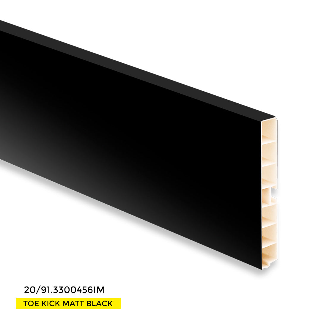 TOE KICK VOLPATO H110MM 4.33" H X 10.83' LONG MATTE BLACK