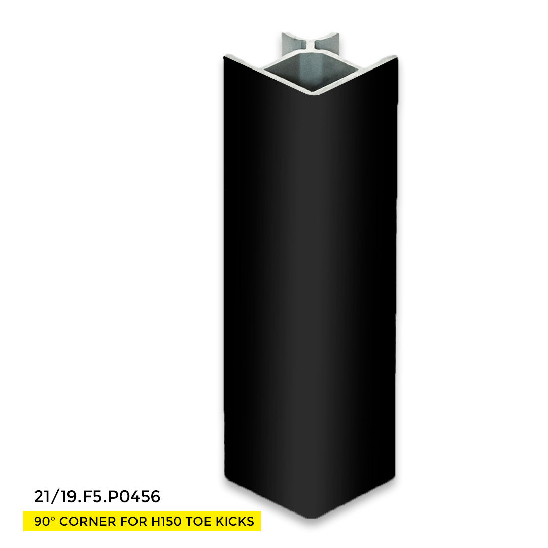 TOE KICK 90° CORNER VOLPATO FOR H150 5.90" MATT BLACK
