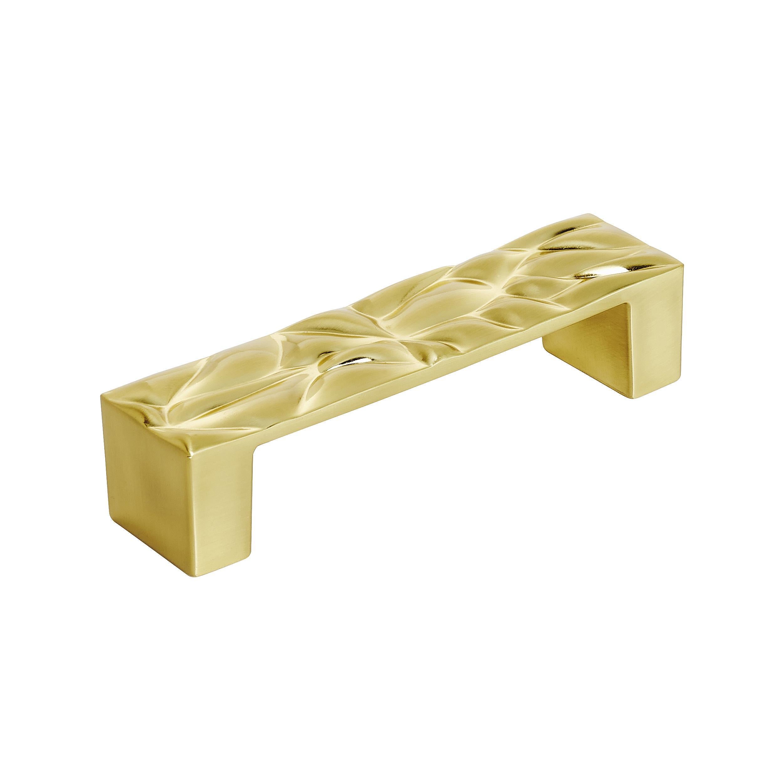 Amerock Calathea 3-3/4(96) Inch Center to Center Handle Cabinet Pull Brushed Gold