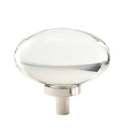 Knob Clear/Polished Nickel  9/16(14) DIA