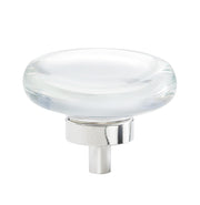 Knob Clear/Polished Nickel  3/4(19) DIA
