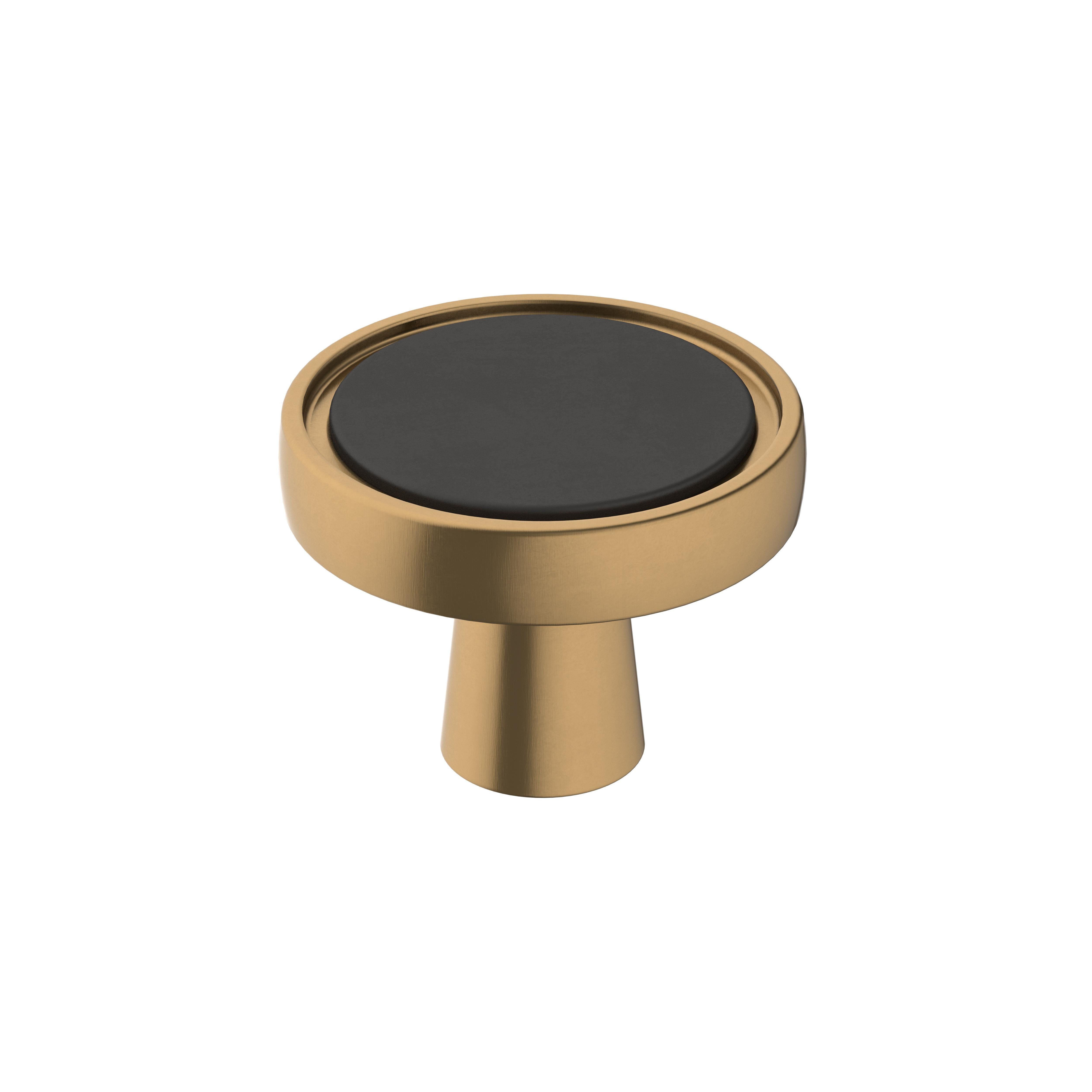 Knob Matte Black/Champagne Bronze 1/2(13) DIA
