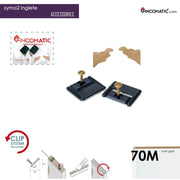 Set of End Caps Metal Syma2 Inglete ( L+R End Caps +2clips +2screws) Matt Gold