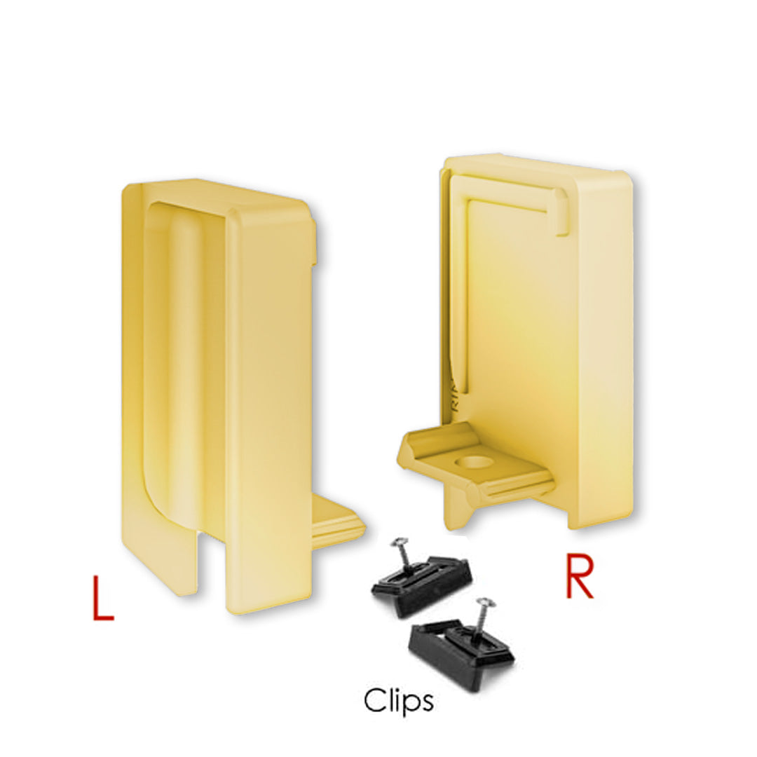 Set of End Caps SYMAG 32 Integrated-Total (Interior LEFT + Interior RIGHT) - Matt Gold