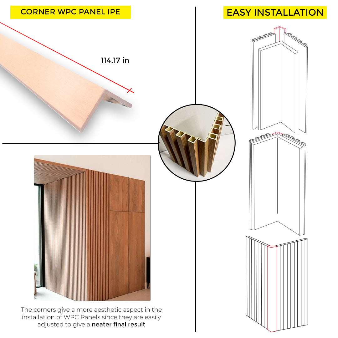 WPC OUTER END CORNER CREAM 114.17"