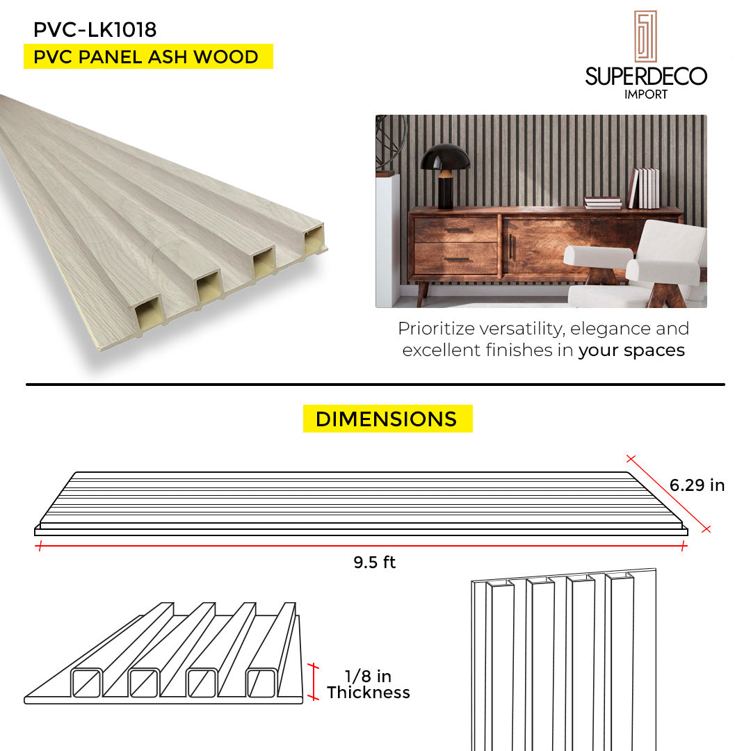 WOOD PANEL ASH WOOD  9.5 FT x 6.29 Inch