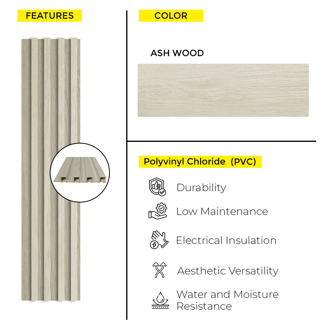 WOOD PANEL ASH WOOD  9.5 FT x 6.29 Inch