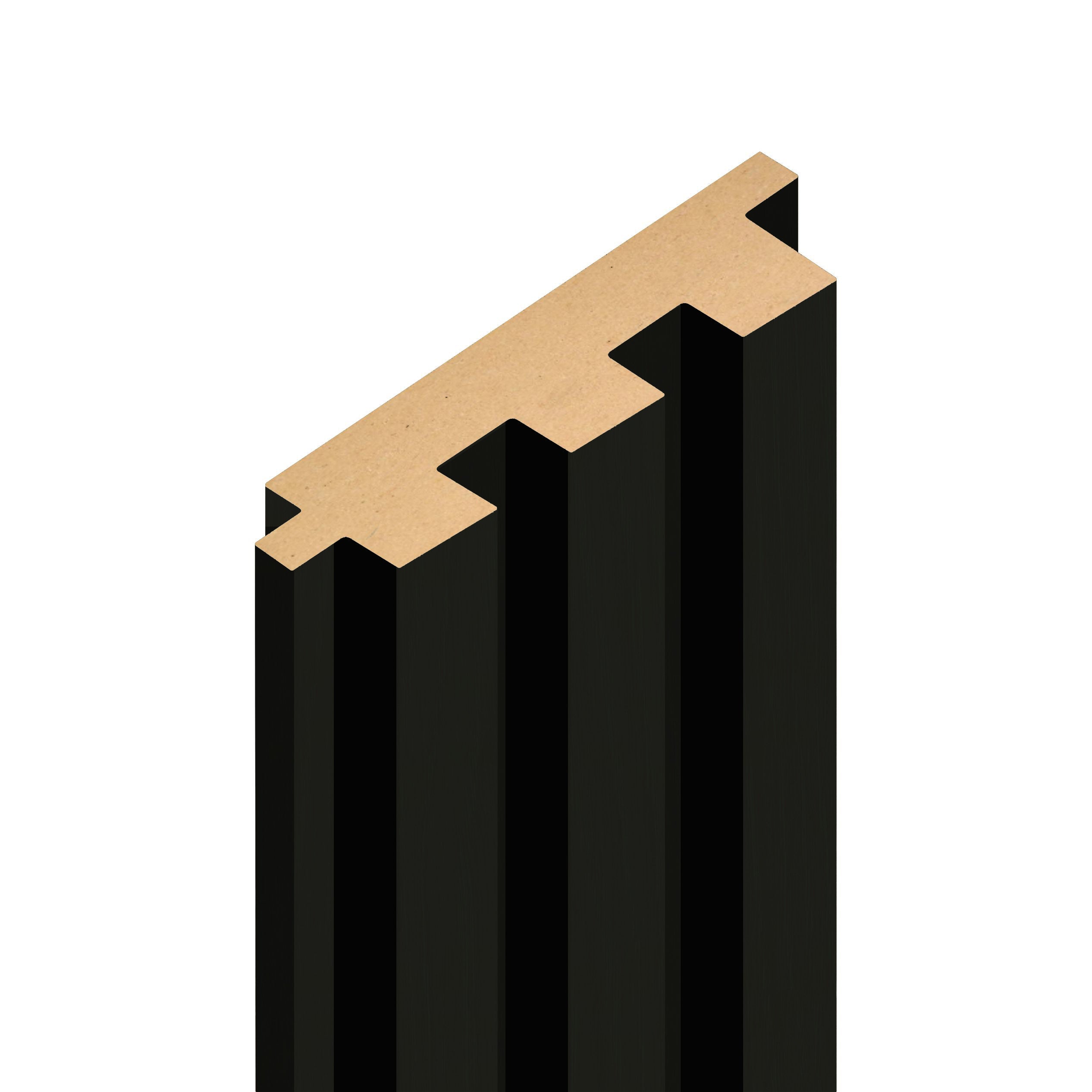 WOOD PANEL SOFT TOUCH BLACK-723 5"x108" 18MM 3.5 SqFT  G1