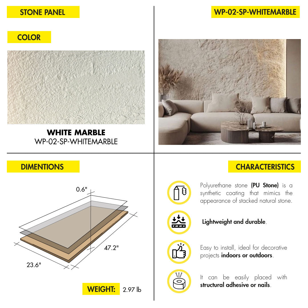 WALL DECOR TOP GROUP MIAMI STONE PANEL